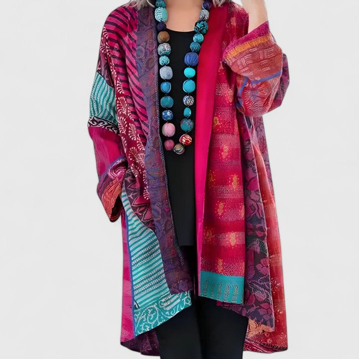 Calirenne | Flattering Drape Refined Collar Elegant Cardigan