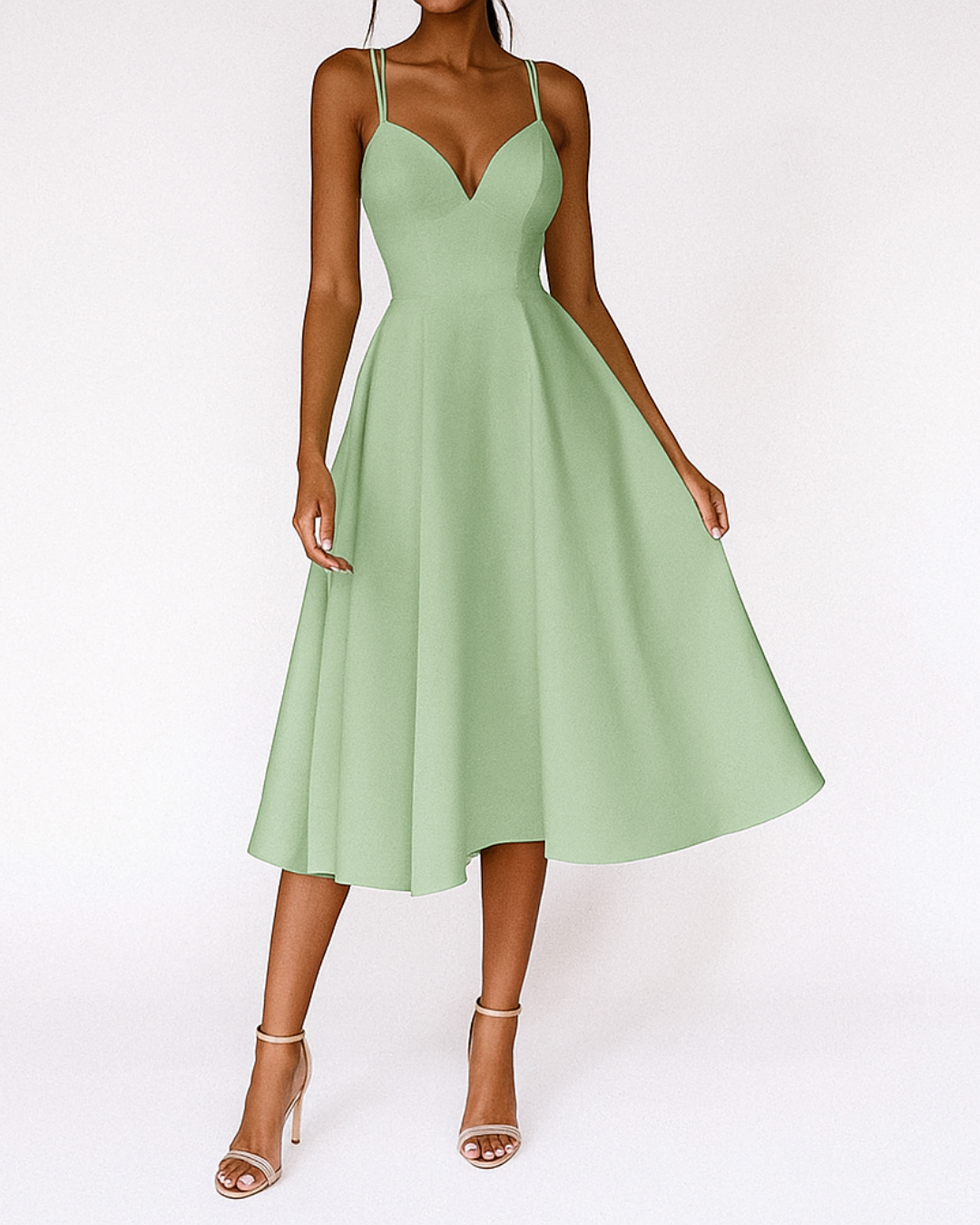 Phoebe | Women's Strappy Midi Wedding Guest Dress