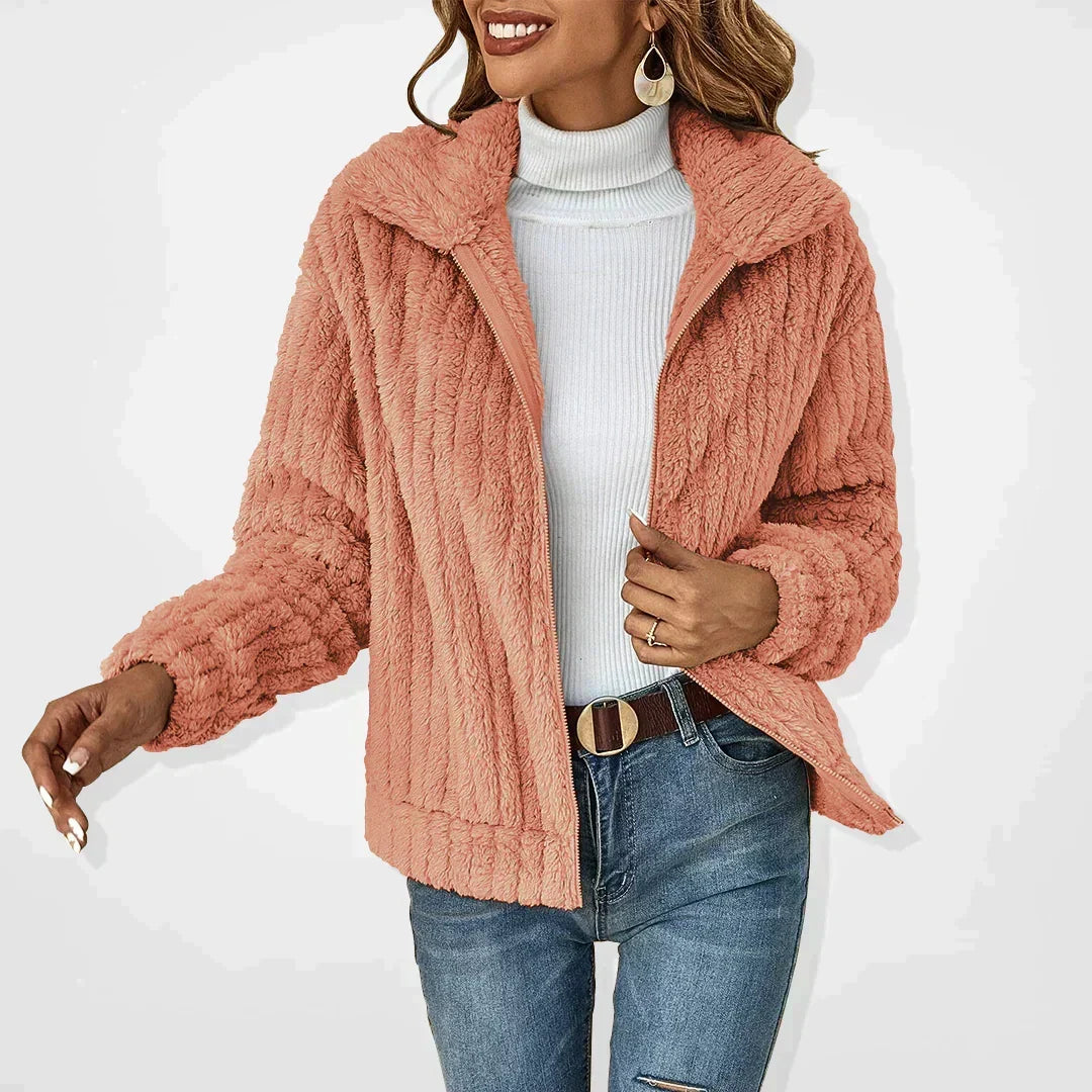 Meli | Cosy Sherpa Fleece Zip Up Winter Jacket
