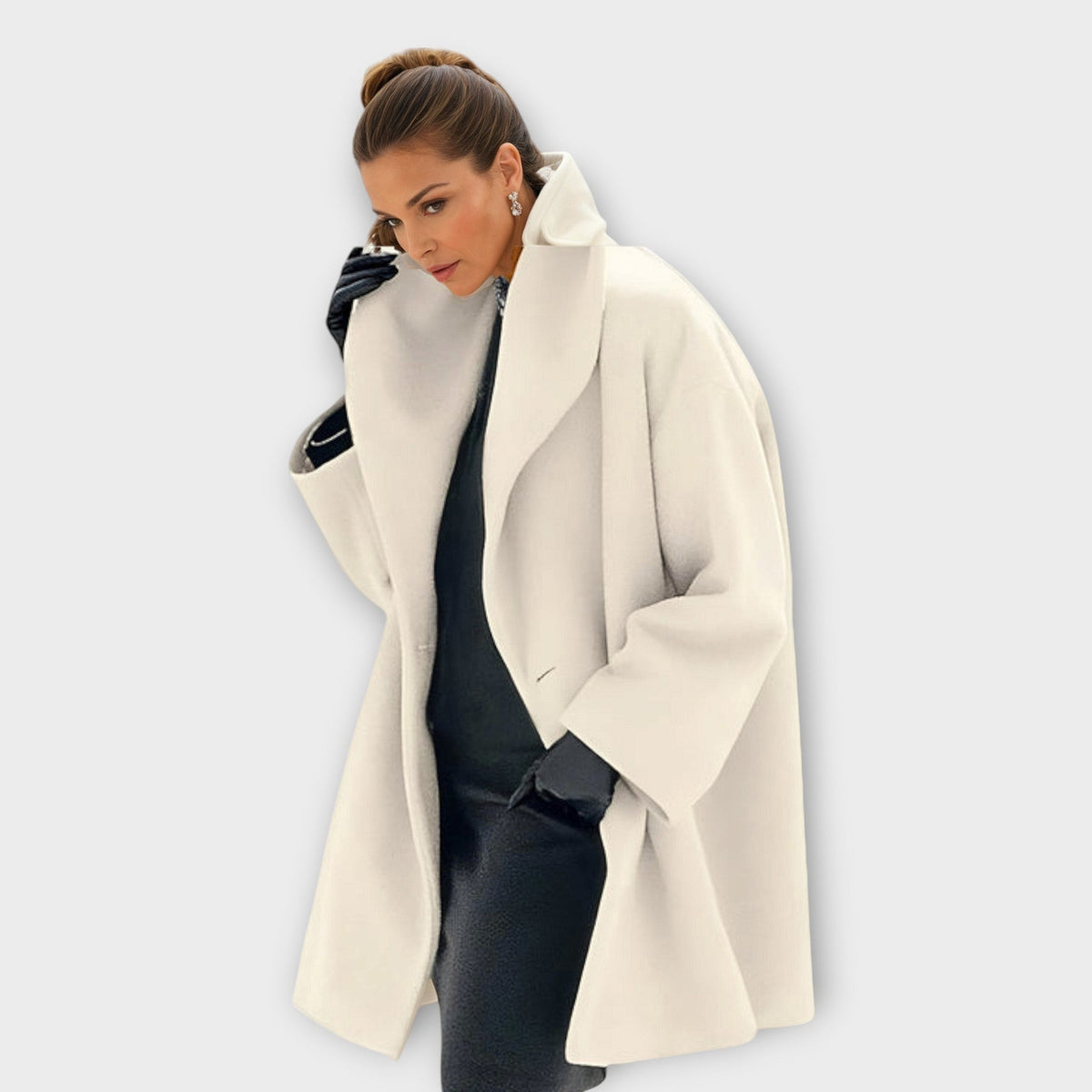 Siena | Oversized Wrap Coat with Wide Shawl Collar