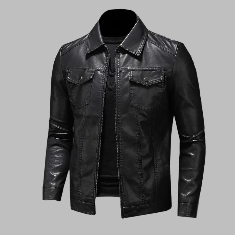 Barnaby | Classic Genuine Leather Zip Jacket