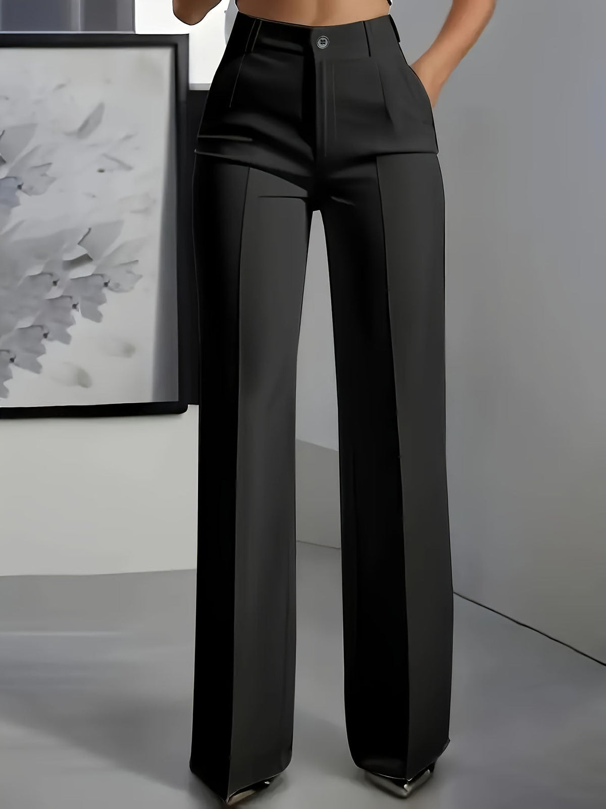 Florence | Polished Wide Leg Tailored Trousers