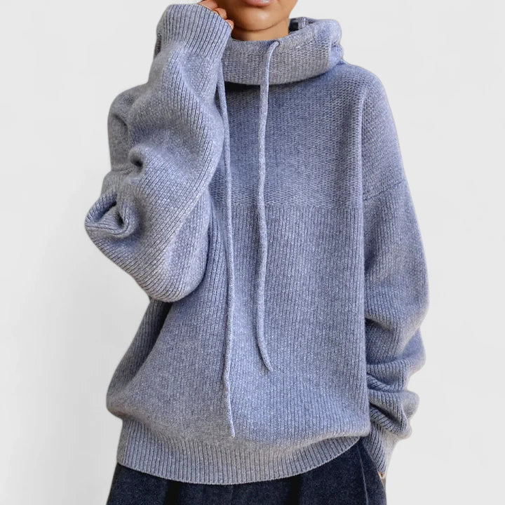 Karen | Cosy Oversized Slouchy Hooded Knit Jumper