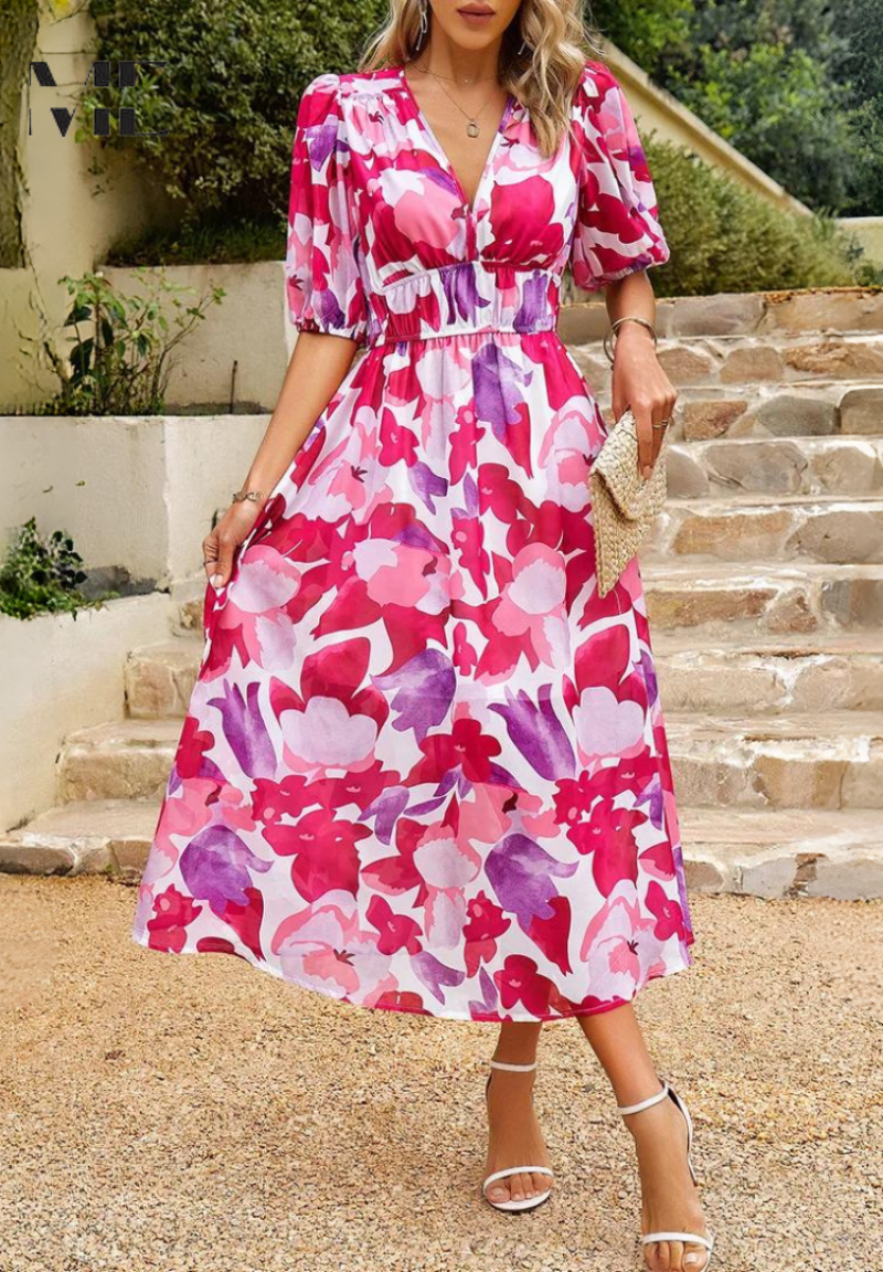 Arabella | Floral Print Relaxed Fit Maxi Dress