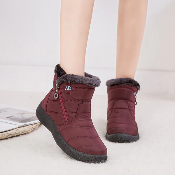 Ruby | Waterproof Faux Fur Quilted Winter Snow Boots