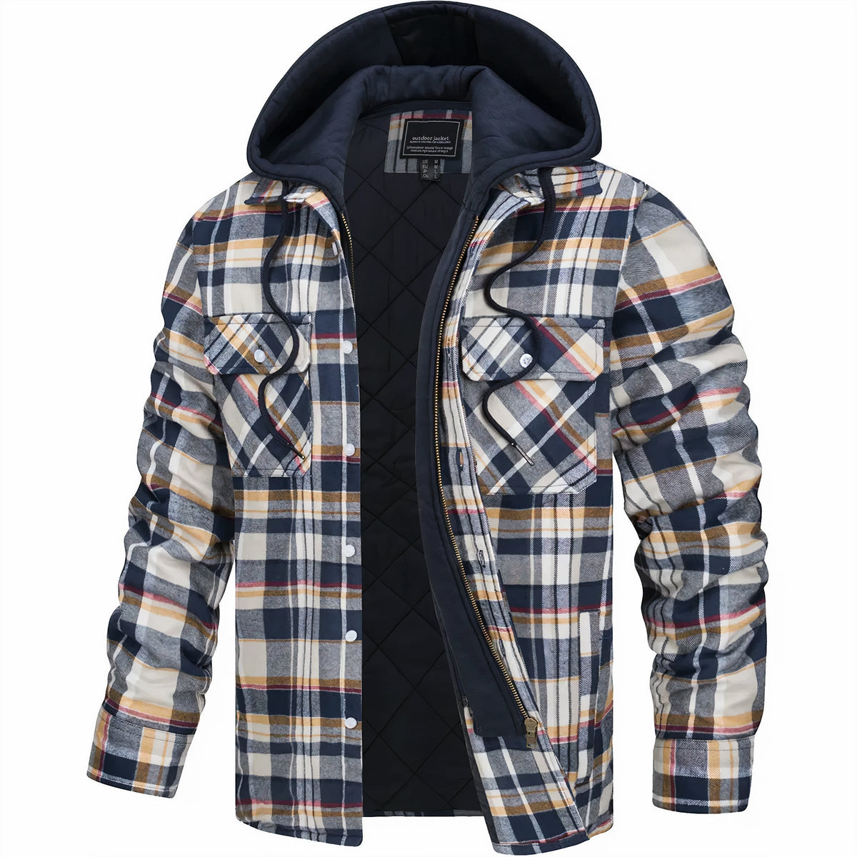Piers | Checked Zip-Up Winter Jacket
