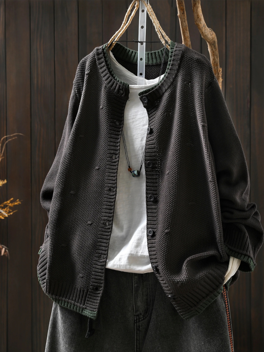 Willa | Textured Chunky Knit Cardigan
