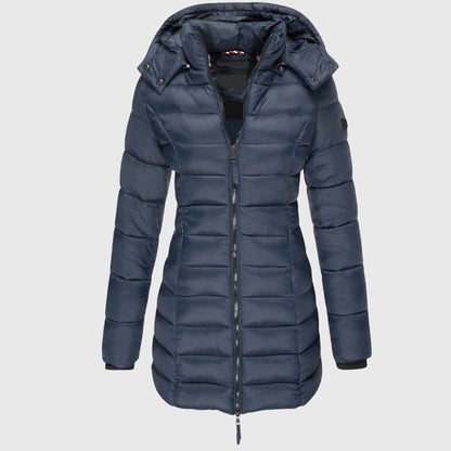 Kiera | Quilted Waterproof Hooded Longline Puffer Coat