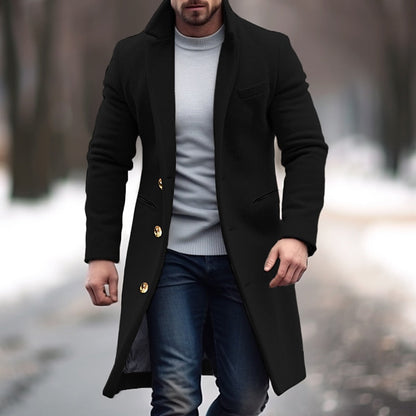 Tobias | Wool Blend Tailored Blazer Jacket with Gold Buttons