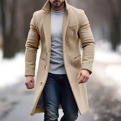 Tobias | Wool Blend Tailored Blazer Jacket with Gold Buttons