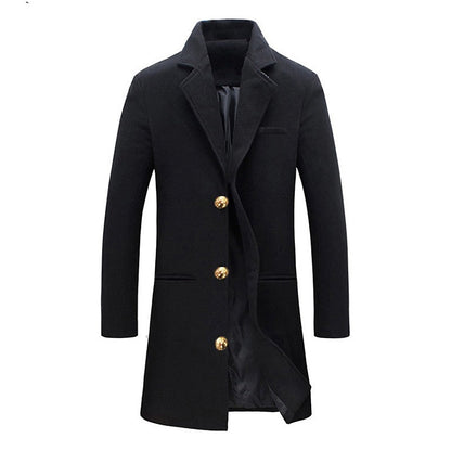 Tobias | Wool Blend Tailored Blazer Jacket with Gold Buttons