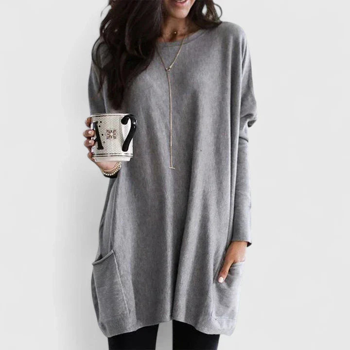 Kelly | Tunic Knit Pocket Detail Jumper