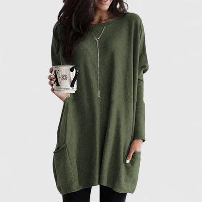 Kelly | Tunic Knit Pocket Detail Jumper