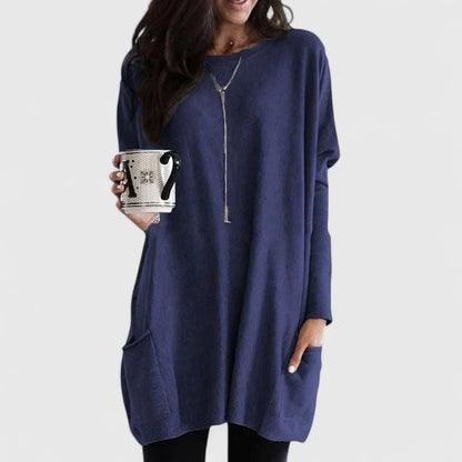 Kelly | Tunic Knit Pocket Detail Jumper