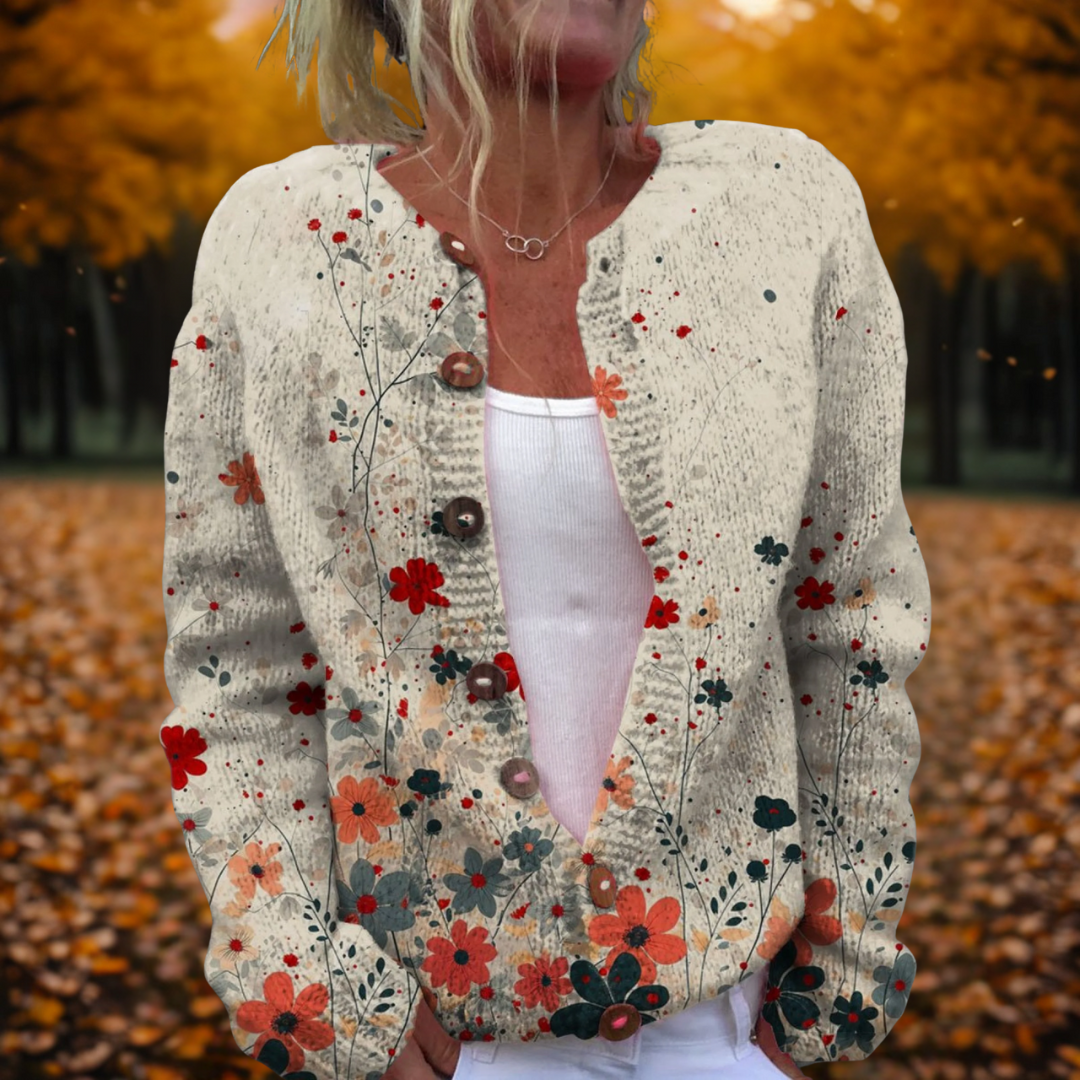Marissa | Vintage Art Open-Front Cosy Winter Cardigan
