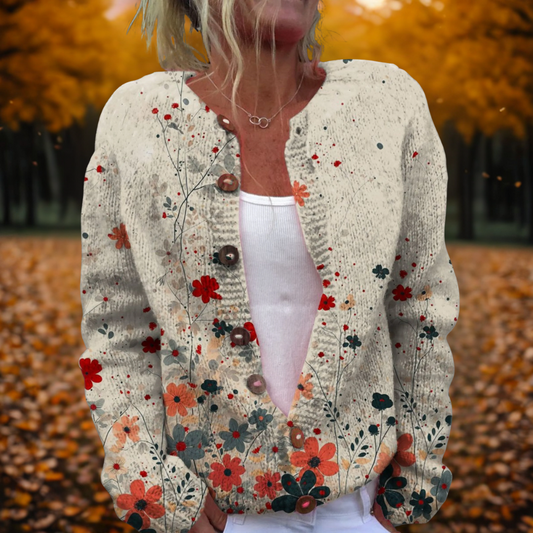 Marissa | Vintage Art Open-Front Cosy Winter Cardigan