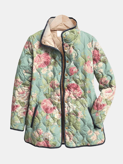 Lettice | Retro Floral Quilted Jacket