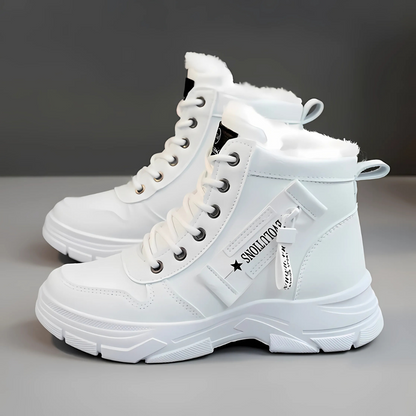 Grace | Fleece Lined Lace Up Platform Winter Ankle Boots