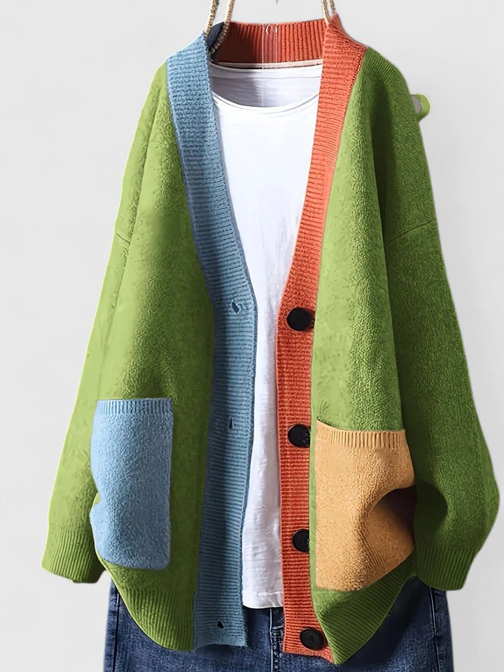 Jaynellee | Patch-Pocket Oversized Fit Winter Cardigan