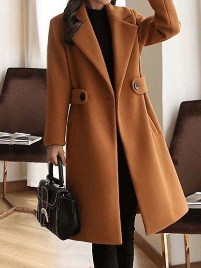 Avery | Belted Wool Blend Longline Trench Coat