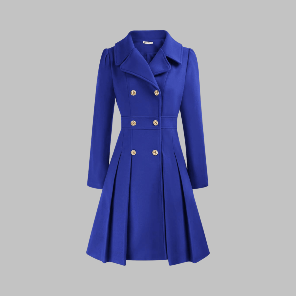 Marlow | Double-Breasted Fit and Flare Pleated Winter Coat