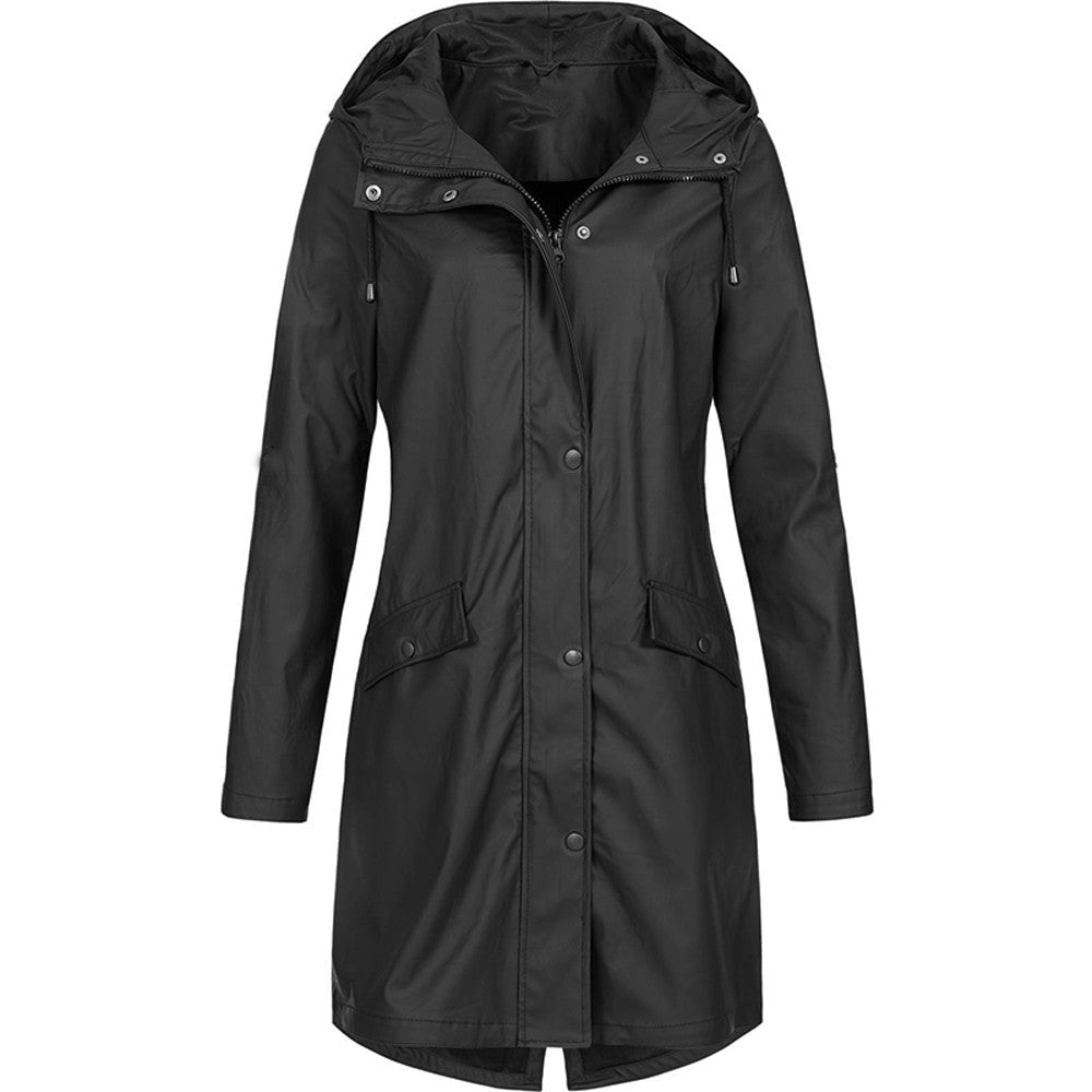 Juniper | Waterproof Hooded Longline Rain Jacket