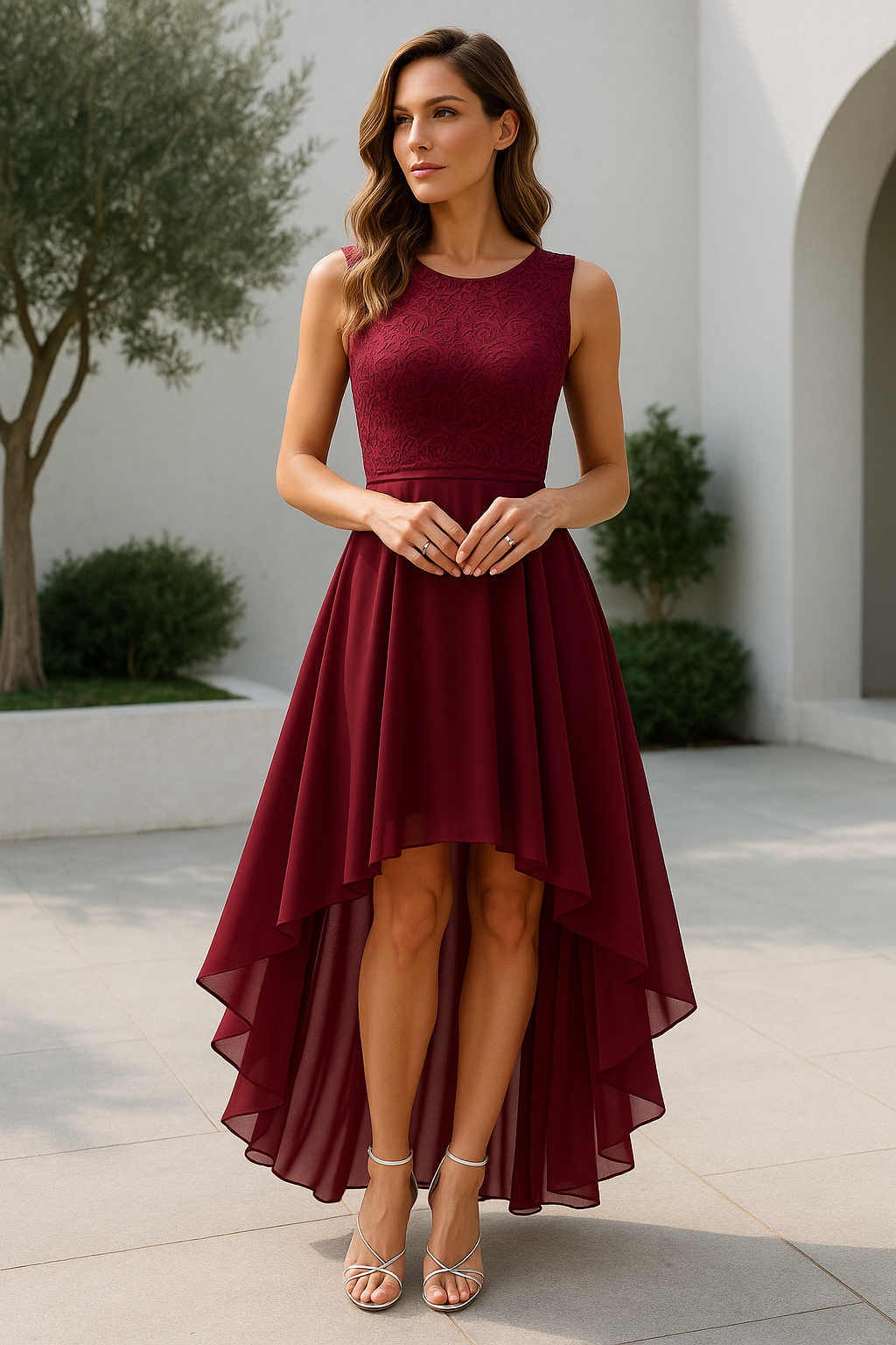 Olivia | Women's High-Low Elegant Wedding Guest Dress