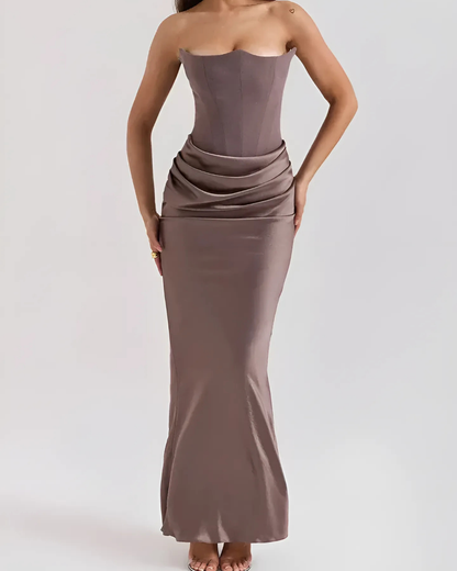 Tallulah | Women's Draped Maxi Wedding Guest Dress