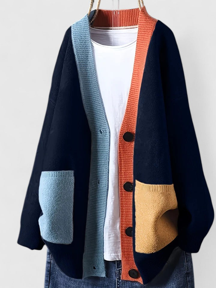 Jaynellee | Patch-Pocket Oversized Fit Winter Cardigan