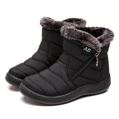 Ruby | Waterproof Faux Fur Quilted Winter Snow Boots