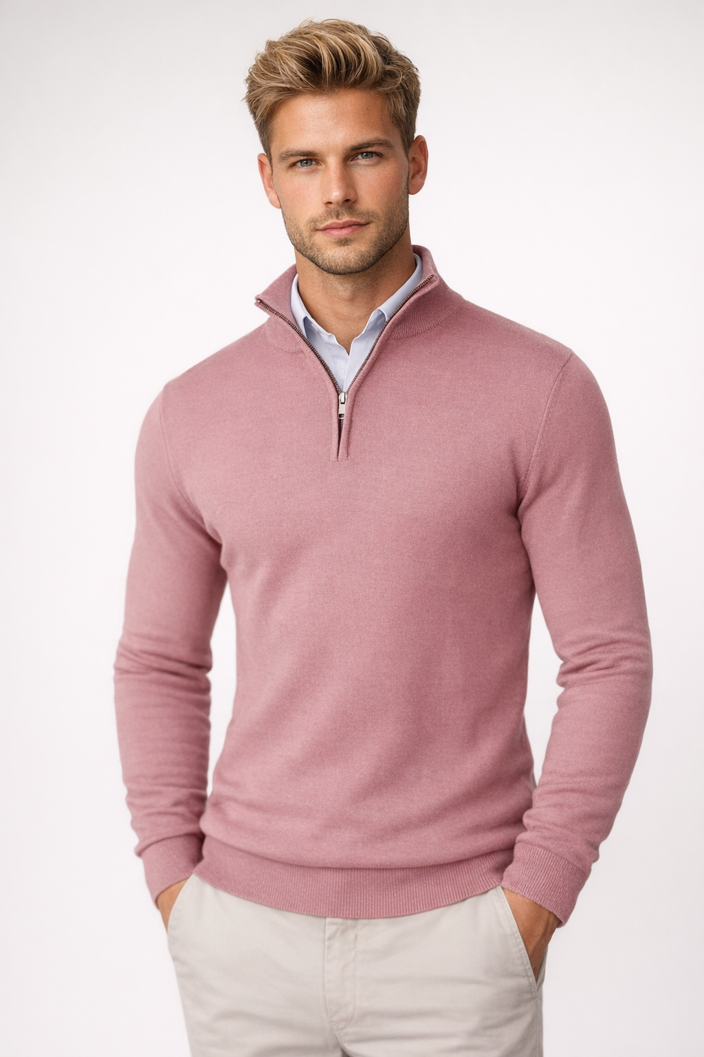 Giles | Half Zip Knit Jumper