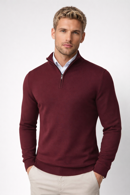 Giles | Half Zip Knit Jumper