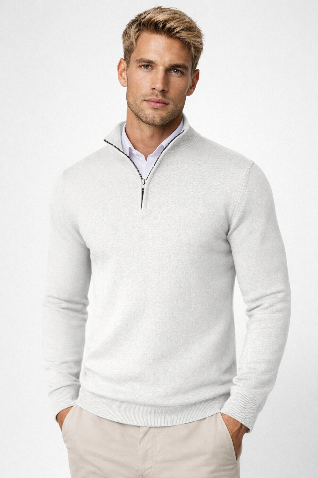 Giles | Half Zip Knit Jumper