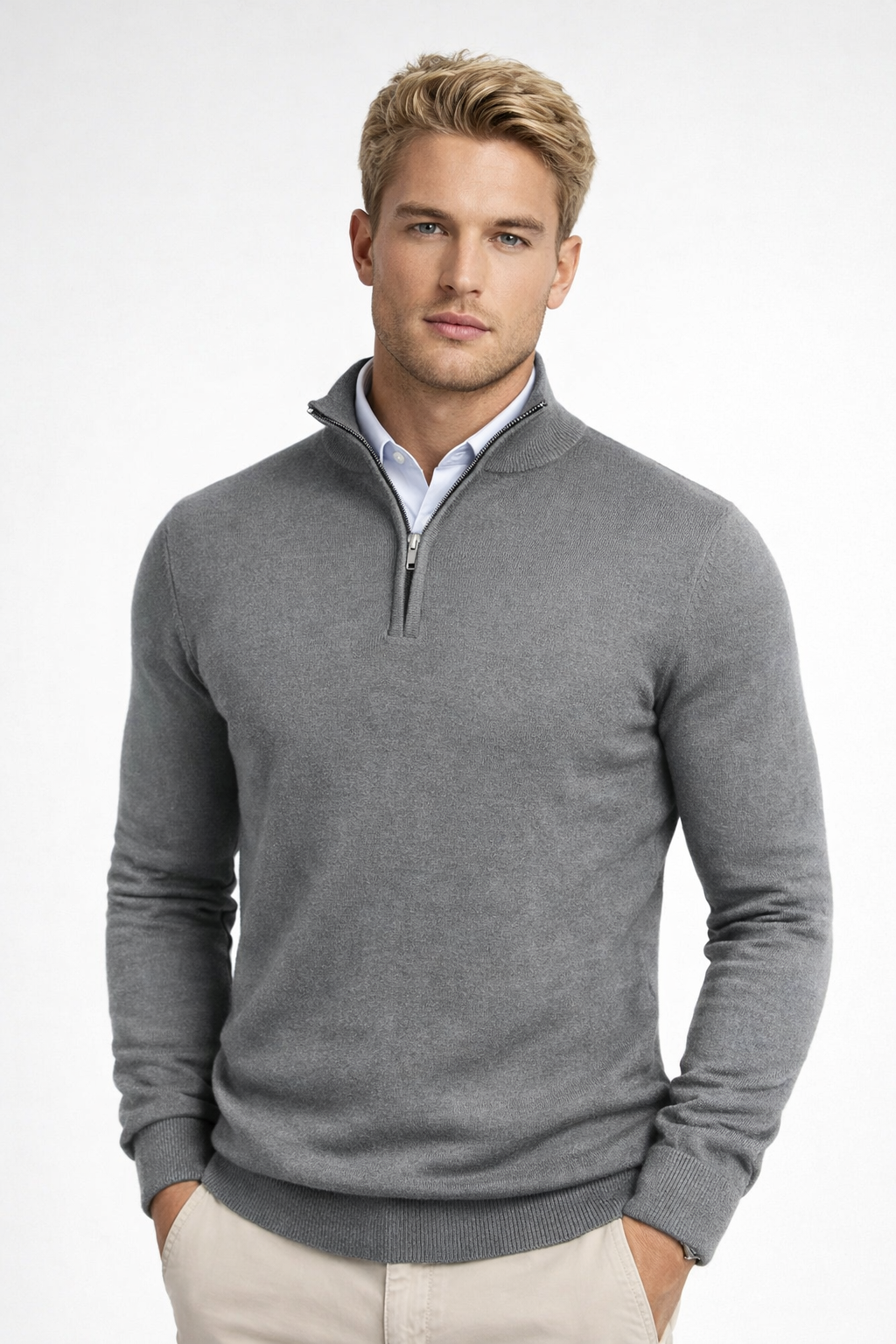 Giles | Half Zip Knit Jumper