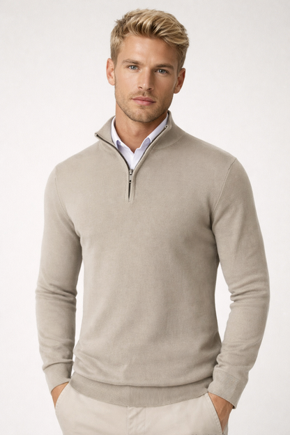 Giles | Half Zip Knit Jumper