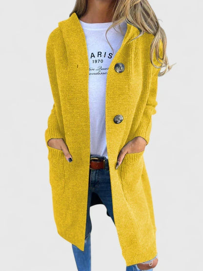 Julia | Hooded Longline Knit Cardigan