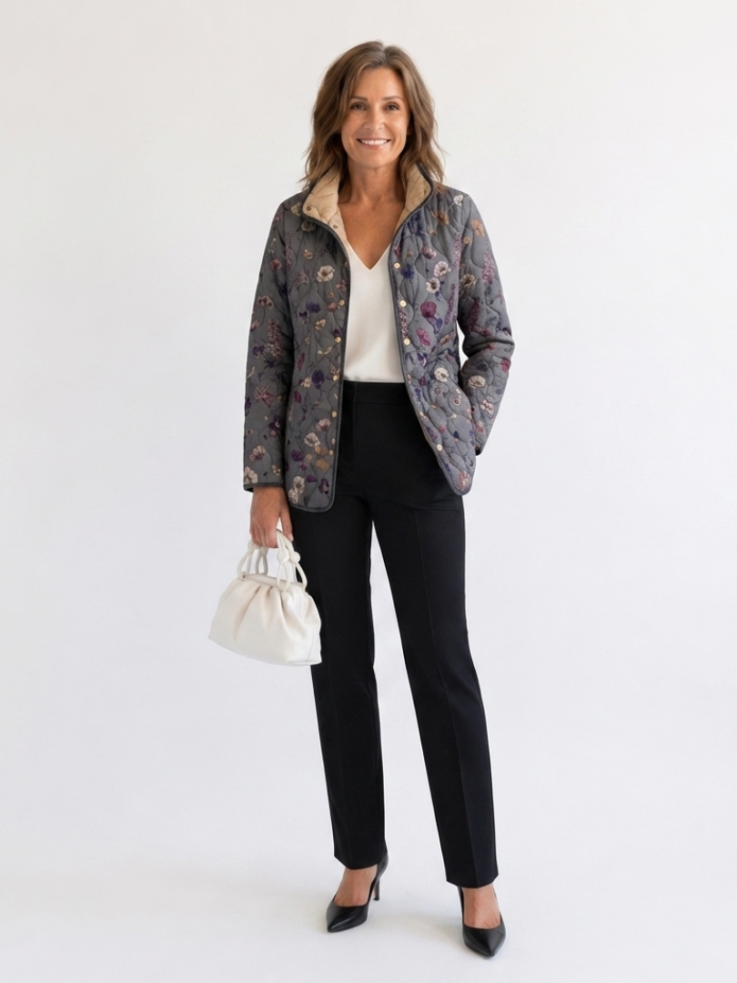Honor | Vintage Floral Print Quilted Jacket