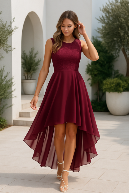 Olivia | Women's High-Low Elegant Wedding Guest Dress