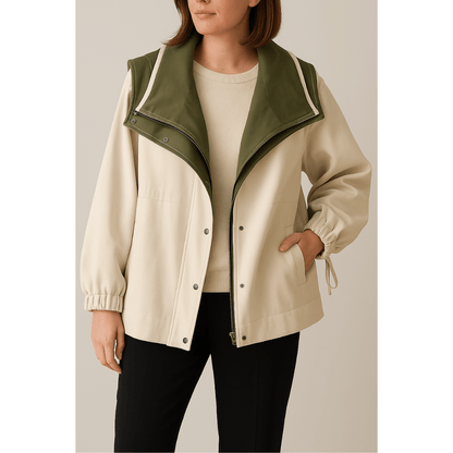 Marlow | Contrast Hooded Oversized Windbreaker Jacket