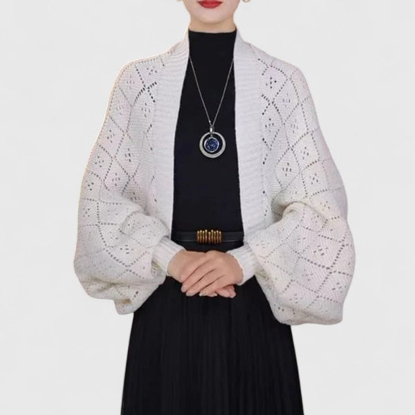 Elyzianne | Convertible Shawl Open-Front Winter Cardigan