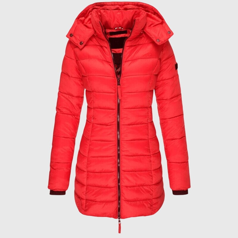 Kiera | Quilted Waterproof Hooded Longline Puffer Coat