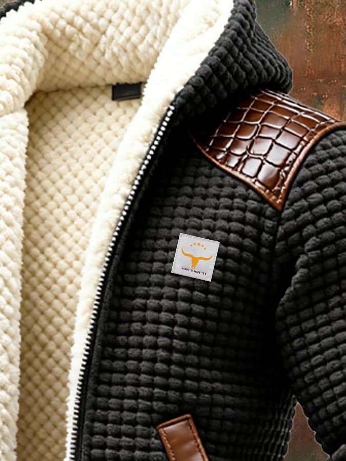 Oswald | Vintage-Style Thermal Button Jacket