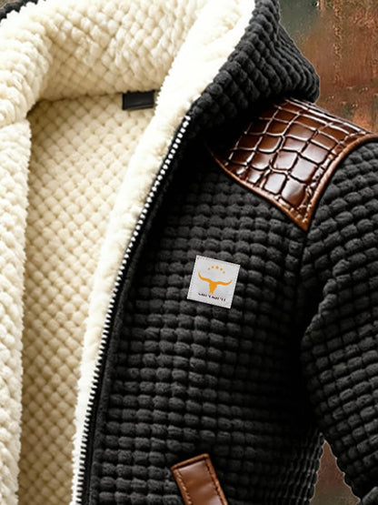 Oswald | Vintage-Style Thermal Button Jacket