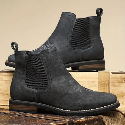 Barnabas | Slip-On Leather Chelsea Boots with Elastic Sides