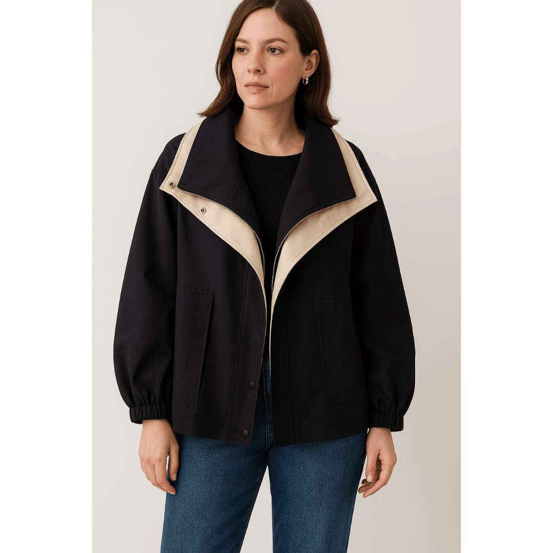 Marlow | Contrast Hooded Oversized Windbreaker Jacket