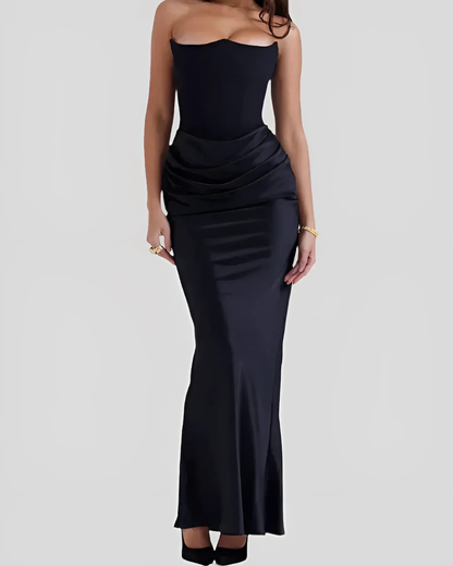 Tallulah | Women's Draped Maxi Wedding Guest Dress