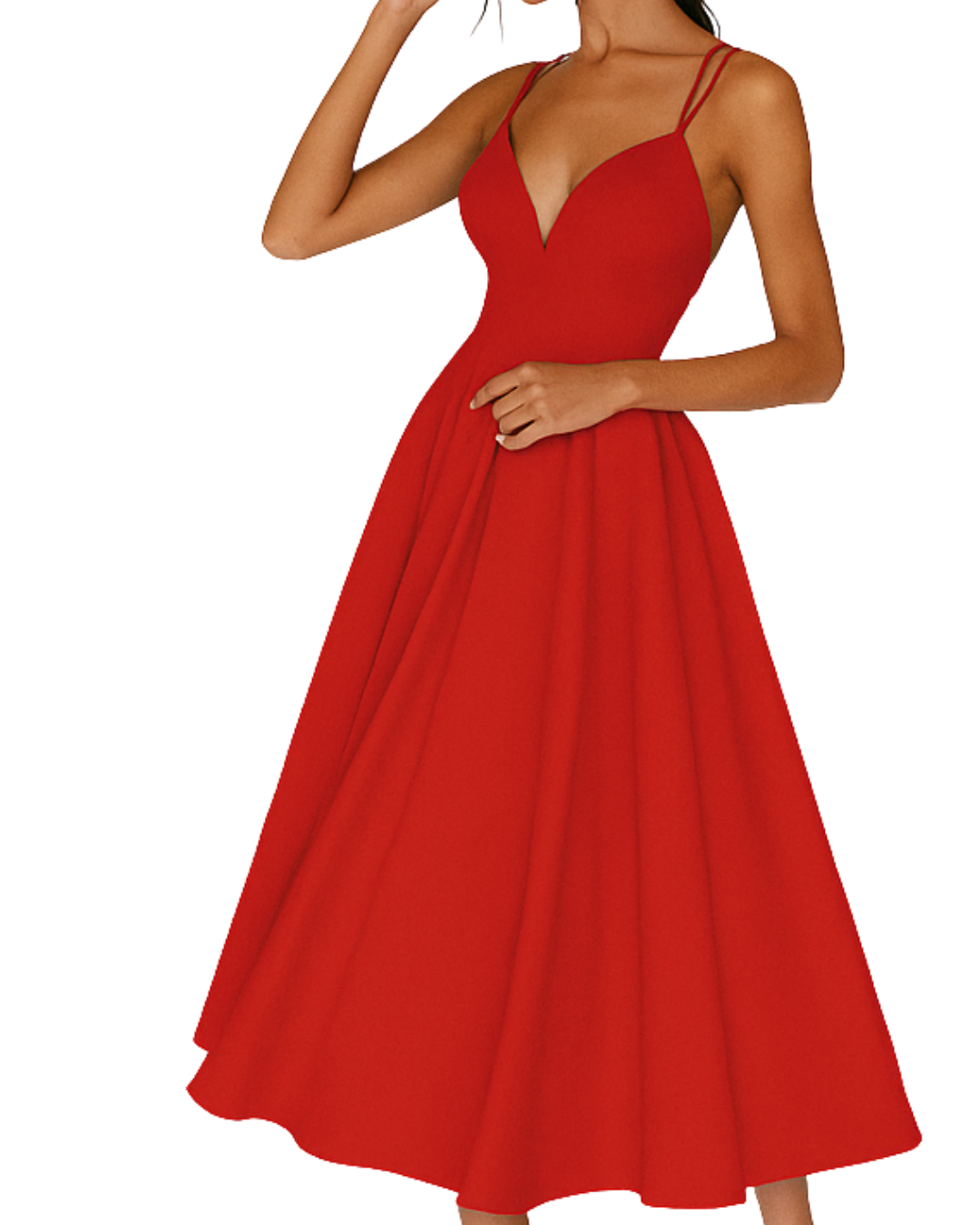 Phoebe | Women's Strappy Midi Wedding Guest Dress