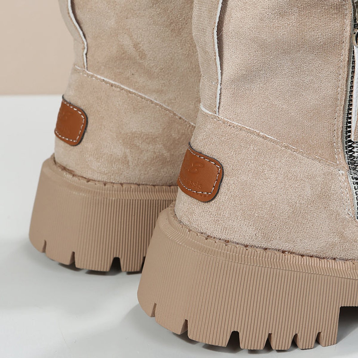 Sadie | Suede Fleece Lined Slip On Winter Ankle Boots