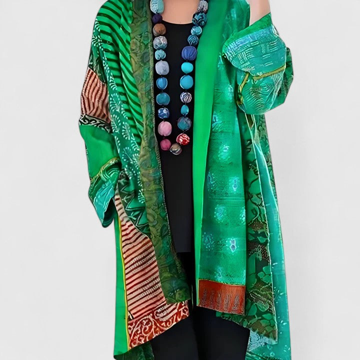 Calirenne | Flattering Drape Refined Collar Elegant Cardigan