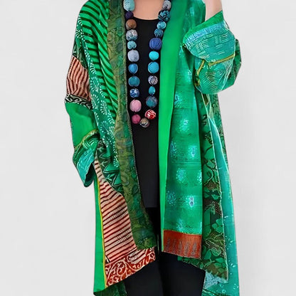 Calirenne | Flattering Drape Refined Collar Elegant Cardigan